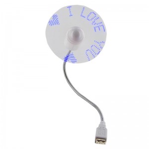 Ventilator USB | brat flexibil | argintiu, 4world 09390